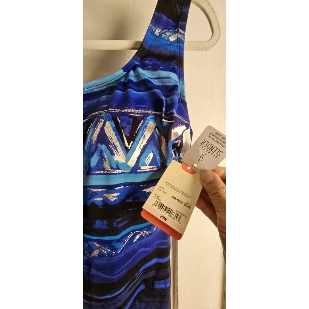 NWT St. John's Bay‎ night beach one piece siwmsuit Sz 20W